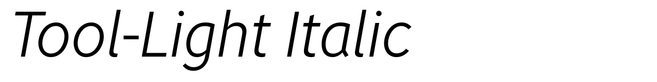 Tool-Light Italic